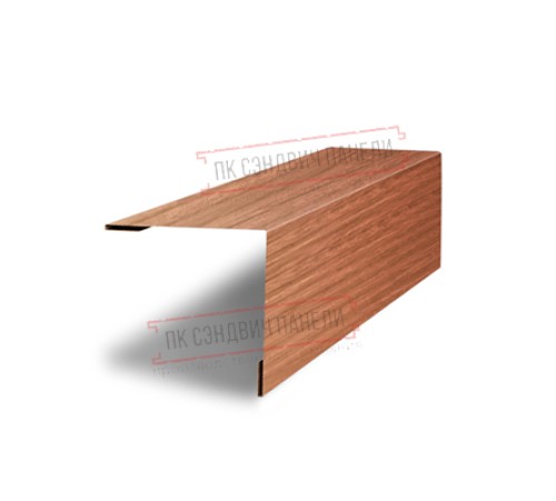 Планка завершающая 50х50 жалюзи Milan 0,45 Print Elite Honey Wood