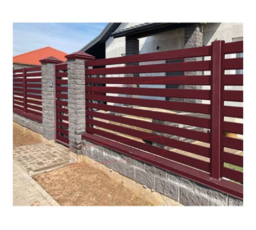 Крепежная планка нижняя Texas 0,45 Drap RAL 3005 красное вино