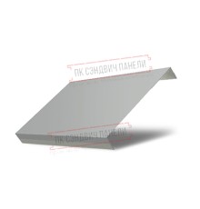 Ламель обратная 125 жалюзи Texas 0,45 PE с пленкой RAL 9006 бело-алюминиевый