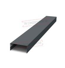 Крепежная планка нижняя Texas 0,5 Satin с пленкой RAL 7016 антрацитово-серый