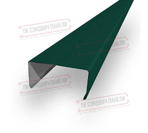 Декоративная планка П - 46х37, ПЭ, Ral 6005 - 0,35мм