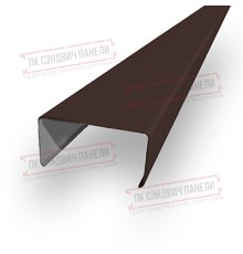 Декоративная планка П - 46х37, ПЭ, Ral 8017 - 0,4мм