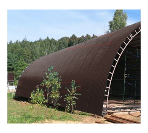 Профнастил НС35ПГ-0.7, Ширина-1100, Полиэстер RAL8017